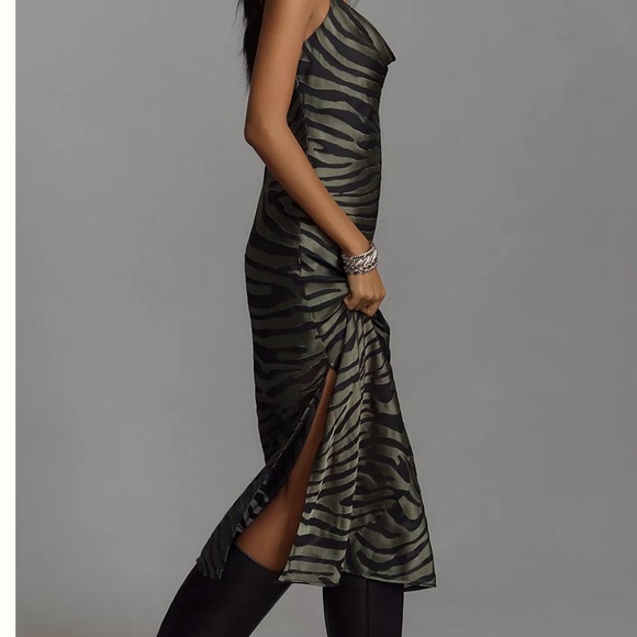 Hutch Zebra Print Burnout Midi Slip Dress NWT - Picture 4 of 4